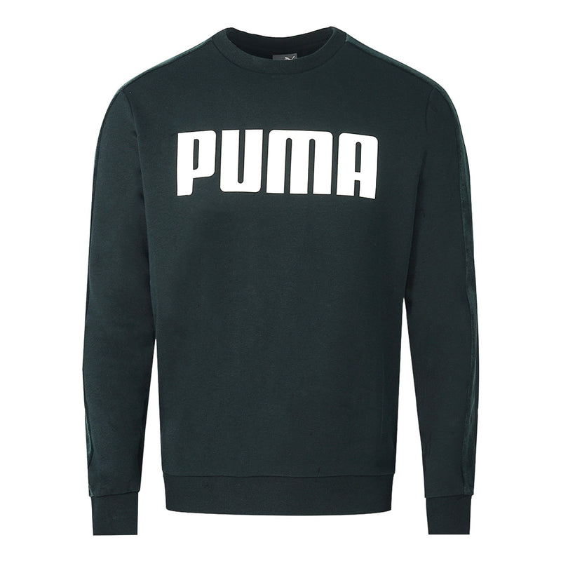 Puma Velvet Taped Logo Black Sweatshirt