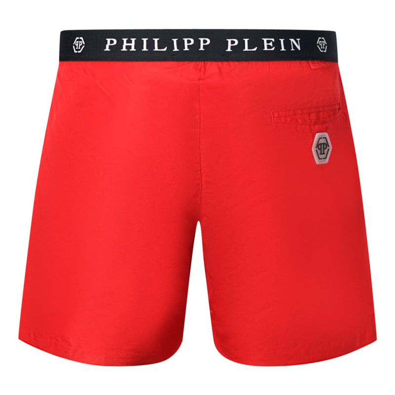 Philipp Plein CUPP14M01 52 Red Swim Shorts