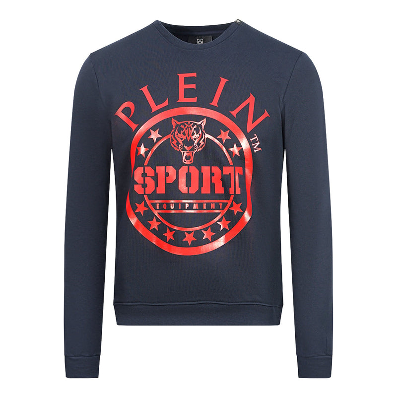 Philipp Plein Sport Circle Logo Navy Blue Jumper