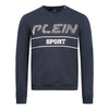 Philipp Plein Sport Black Bold Logo Navy Blue Jumper