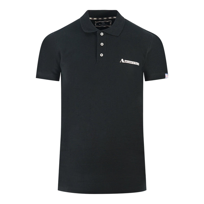 Aquascutum P00123 99 Black Polo Shirt