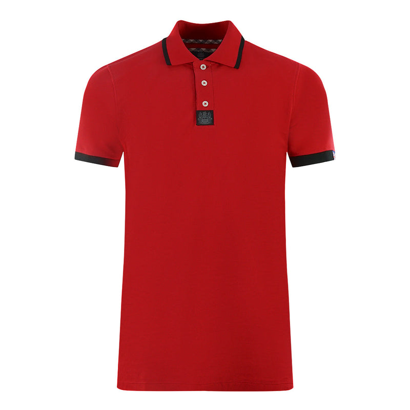 Aquascutum P00323 52 Red Polo Shirt