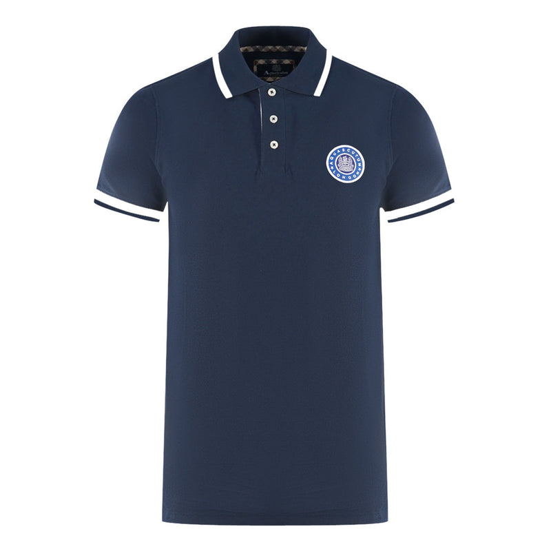 Aquascutum P00923 85 Navy Blue Polo Shirt