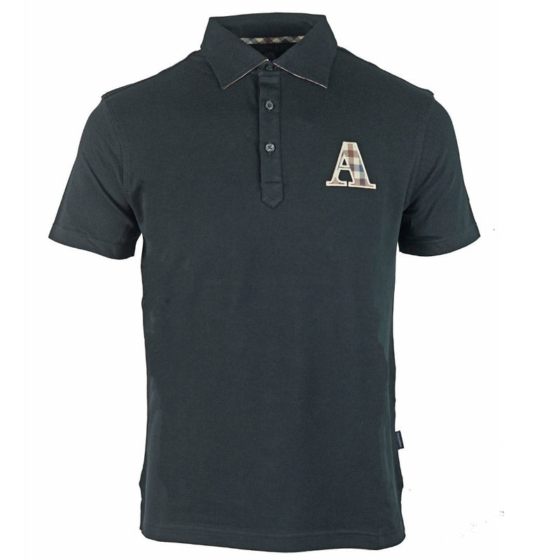 Aquascutum QMP022 02 Black Polo Shirt