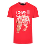 Cavalli Class QXT61I JD060 02000 Red T-Shirt