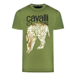 Cavalli Class Large QXT61I JD060 04050 Green T-Shirt
