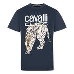 Cavalli Class QXT61I JD060 04926 Navy T-Shirt