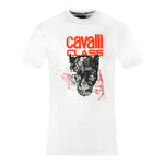 Cavalli Class QXT61J JD060 00053 White T-Shirt