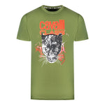 Cavalli Class QXT61J JD060 04050 Green T-Shirt
