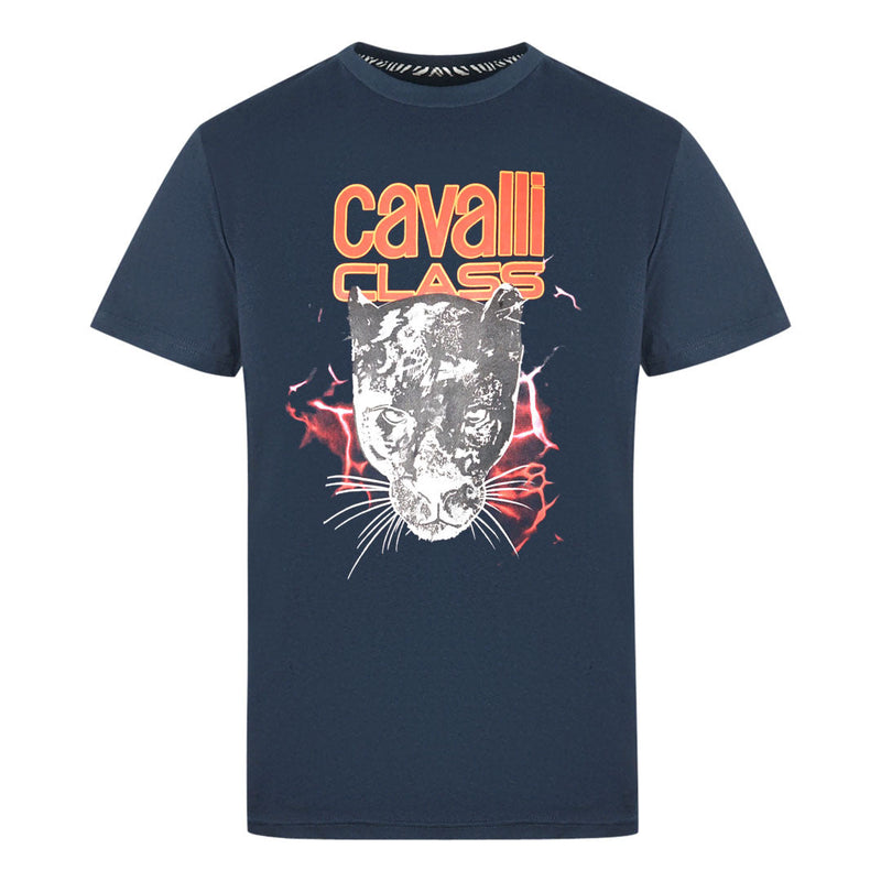 Cavalli Class QXT61J JD060 04926 Navy T-Shirt