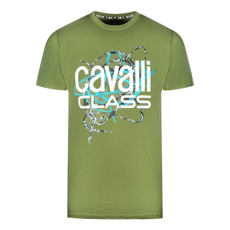 Cavalli Class QXT61R JD060 04050 Green T-Shirt