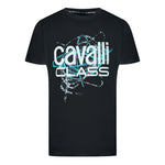 Cavalli Class QXT61R JD060 05051 Black T-Shirt