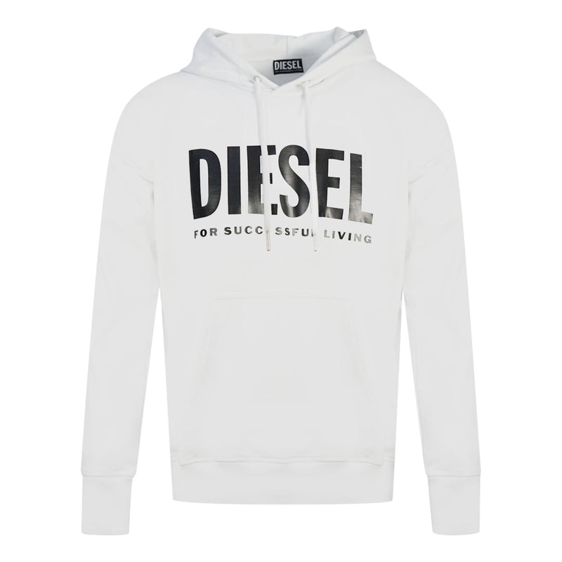 Diesel S-Division-Logo White Hoodie