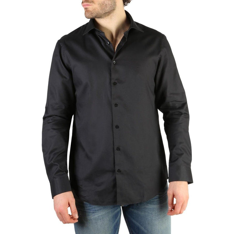 Black Cotton Long Sleeves Shirt