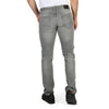 Gray Cotton Jeans with Front and Back Pockets
