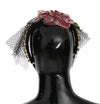 Tiara Multicolor Silk Floral Crystal Diadem Headband