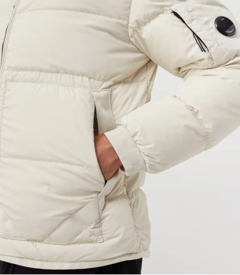 C.P. COMPANY NYCRA-R DOWN JACKET SANDSHELL
