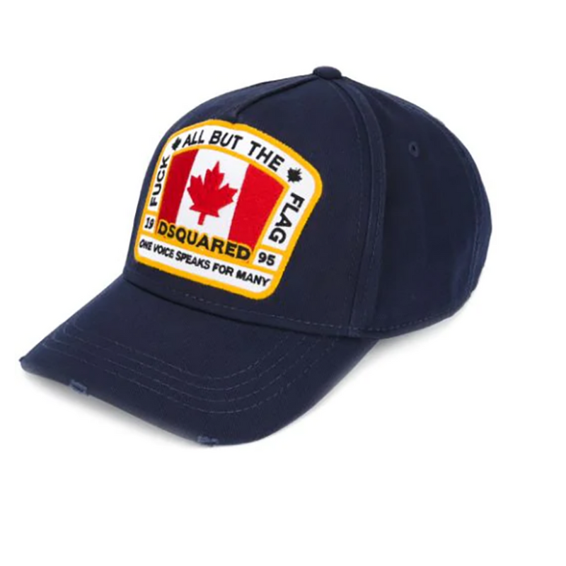 DSQUARED2 CANADIAN FLAG CAP IN NAVY