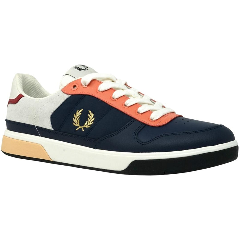 Fred Perry B8293 907 Navy Blue Leather Trainers