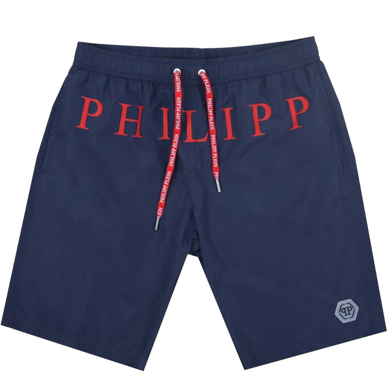 Philipp Plein CUPP04 L0185 Navy Blue Swim Shorts
