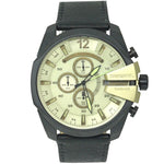 Diesel Mens Chronograph Quartz Black Leather Watch