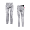 DSQUARED2 PATCH SKATER JEANS IN LIGHT GREY