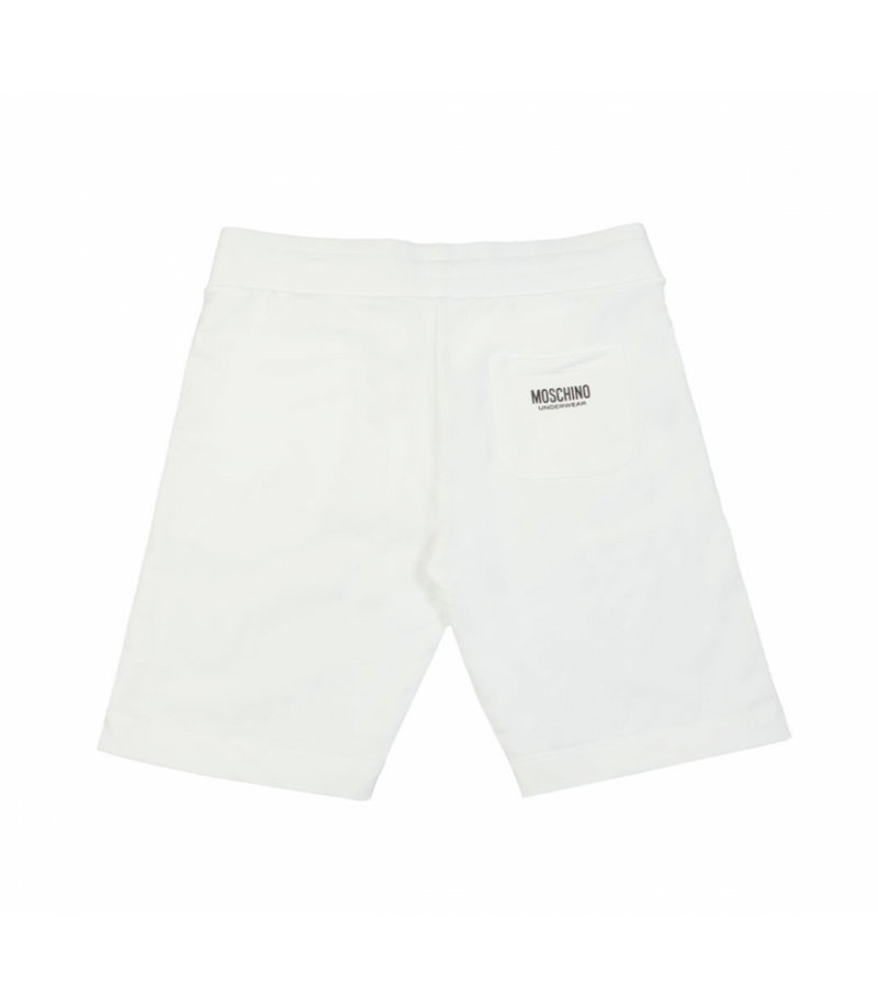 MOSCHINO SIDE TAPE SHORTS IN WHITE