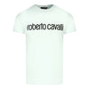 Roberto Cavalli Logo Print White T-Shirt