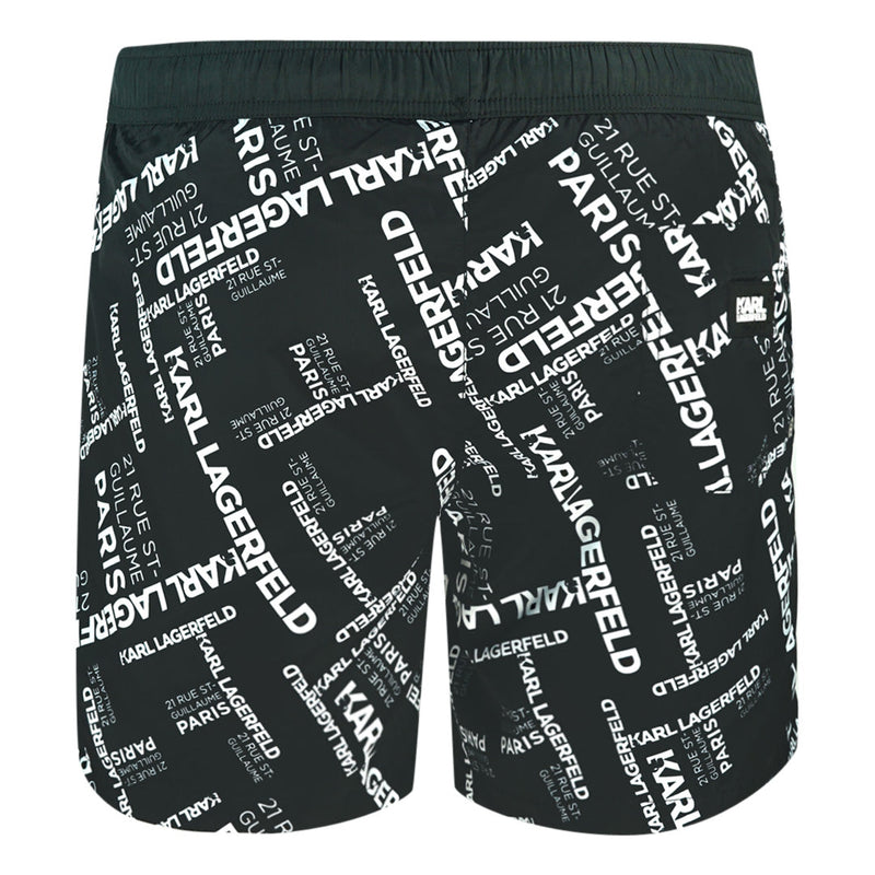 Karl Lagerfeld KL22MBM09 Black Swim Shorts