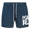 Karl Lagerfeld KL22MBS08 Navy Blue Swim Shorts