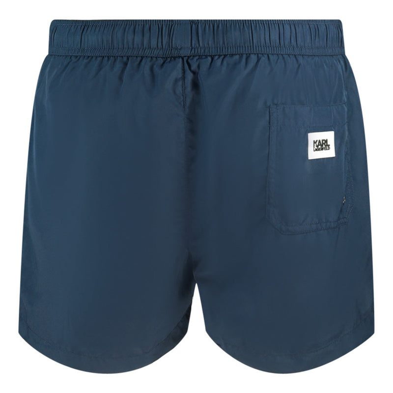 Karl Lagerfeld KL22MBS08 Navy Blue Swim Shorts