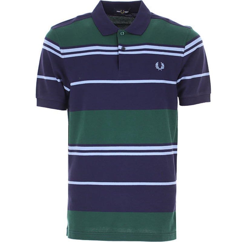 Fred Perry Colour Block M8537 266 Green Polo Shirt