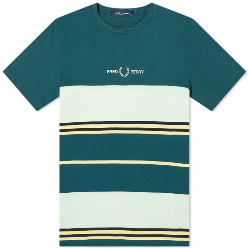 Fred Perry M8622 J98 Stripped Green T-Shirt