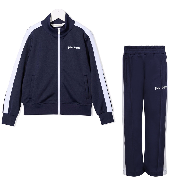 PALM ANGELS JUNIOR TRACKSUIT IN NAVY BLUE