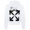 Off-White OMBB037R21FLE0090110 White Hoodie - Style Centre Wholesale