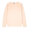 CP COMPANY COTTON RESIST DYED SWEATER IN BLEACHED APRICOT