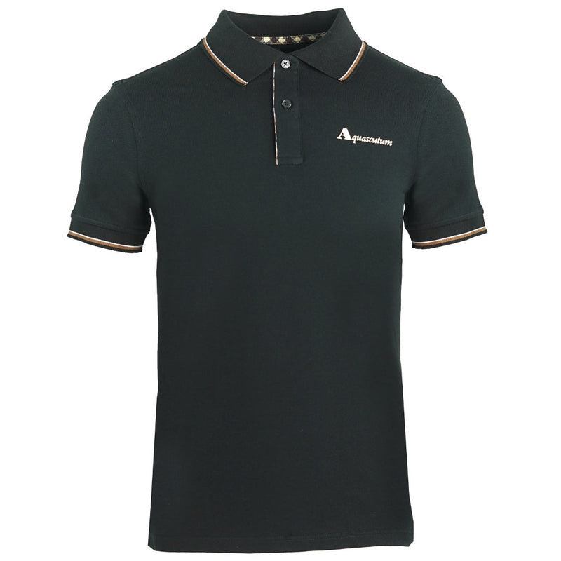 Aquascutum QMP028 99 Black Polo Shirt