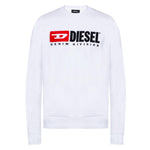 Diesel S-Crew-Division Logo White Sweatshirt