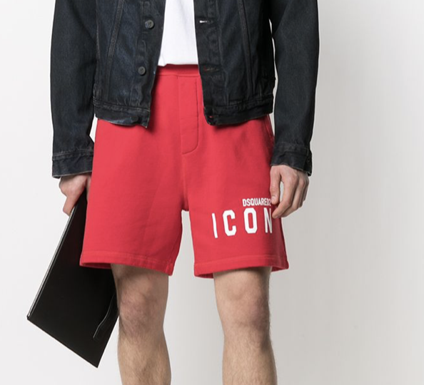 DSQUARED2 ICON LOUNGE SHORTS RED