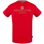 Aquascutum TSIA126 52 Bold London Logo Red T-Shirt