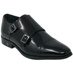 Versace Collection Monk Leather Black Shoes