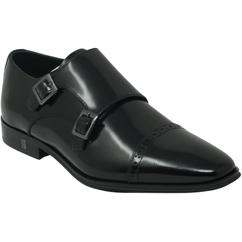 Versace Collection Monk Leather Brown Shoes